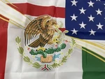 3X5 Ft Mexican American - Pride Flag, Chicano, Dual Pole. Fixed Price $17.00.