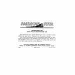 American Flyer M4897 23743 Track Maintenance Car Instructions Gauge Copy. Fixed Price $9.99.