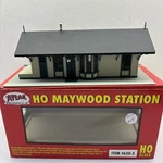 Atlas 620-3 Maywood Train Station (tan W/green Trim). Fixed Price $30.00.