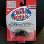 Mini Metals 30198 '36 Fordor Sedan Washington Blue Car 1:87 Ho Scale. Fixed Price $18.50.