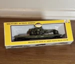 Military Action Series Model Power #9159 50 Flatcar W/ Road Grader. Fixed Price $29.90.