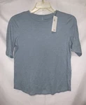 Eileen Fisher Dawn Slubby Organic Cotton Jersey Round Neck Top Xs. Fixed Price $37.70.
