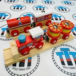Fire And Rescue Trains With Buffer Track Bigjigs Rail Wooden - New Box. Fixed Price $22.74.