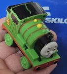 Thomas & Friends Percy Pull Back Racer Plastic Green Train Engine #6 2009. Fixed Price $10.00.