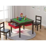 Activity Lego Table 3-PC Set 2-IN-1 Storage Kids Chairs Espresso Drawer. Fixed Price $180.47.