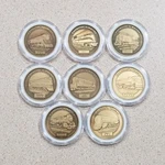 8 Model Railroader Train Medallions & Cases- Dream Plan Build Collector's Series. Fixed Price $47.99.
