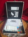 Double 12 Numeral Tiles 2-IN-1 Mexican Train Set Alum Case By Chh Ttt. Fixed Price $35.00.