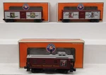 Lionel Norman Rockwell Assorted Freight Cars: 6-17657, 6-19562, 6-19563 Ex. Fixed Price $48.99.