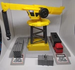 Jakks Pacific Power Trains Crane City With Platform, Base, Truck. Fixed Price $12.95.