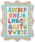 Deny Designs Andi Bird, Alphabet Monsters, Quatrefoil Clock, Small. Fixed Price $19.99.