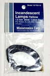 Miniatronics Incandescent Lamps Yellow 18-Y03-10 1.5V 30MA 1.2 Mm Dia Pcs Nip. Fixed Price $14.95.