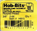 Hob-bits H815 Brass 2-56 3/8" Long Roundhead Screws (5) Pcs. Fixed Price $5.99.