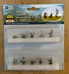 Jtt Scenery #95564: Assorted Flower Plants 4, 10/PK, 1"HEIGHT, O-scale. Fixed Price $7.00.
