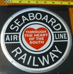 Microscale Metal Sign #10019 Embossed Die-cut Seaboard Railway. Fixed Price $13.25.