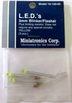 Miniatronics 12-133-03 Ho L.e.d.'s 3MM Blinker/flasher (pack Of 3). Fixed Price $6.95.
