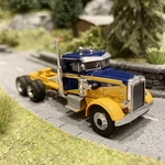 Peterbilt 281 Truck, Yellow Blue - Brekina 85756 Ho 1/87. Fixed Price $36.96.