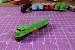 N/ooo Scale Lone Star Treble-o-trains Green Locomotive F Series Even. Fixed Price $9.80.