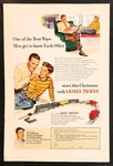 1950 Lionel Trains/joe Dimaggio Christmas Advertisement - Original/full Color. Fixed Price $8.95.
