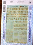 Microscale Decal #90008 Railroad Roman Letters And Numbers Dulux. Fixed Price $6.75.
