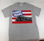 Lionel Trains T-shirt Us Flag & Hudson Engine 1942 Catalog Cover Adult Small New. Fixed Price $25.00.