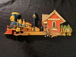 1976 Dart Industries Spring Valley Train Station Plastic Wall Hanging Vtg #7458. Fixed Price $26.59.
