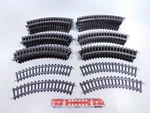 50X Fleischmann Paper Track Section Gauge Curved Rails, Used #CP671-6. Fixed Price $74.36.