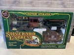 1998 Eztec Silverado Express Train Set Battery Operated Whistling Sound Works. Fixed Price $85.00.