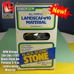 New Vintage Life-like #1102 Black Stone All-purpose 3/4 Oz. Landscaping Material. Fixed Price $6.99.