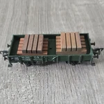 Ho Freight Car Green Brown Plastic Wood 461024X05 Model Railroad. Fixed Price $22.00.