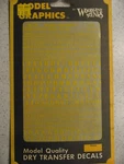 Woodland Scenics MG754 Stencil & Block Roman - Yellow Dry Transfer Decal Train. Fixed Price $5.50.