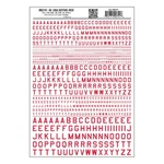Woodland Scenics Dry Transfer Decals MG741 45 Usa Gothic Red. Fixed Price $8.79.