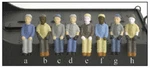 Broadway Limited 1006 Engineer & Fireman 4-PACK Figures A,b,c. Fixed Price $15.40.