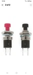 Pack Miniatronics 33-025-02 1-RED/1-BLACK Momentary Push Button Spst Switches. Fixed Price $14.99.