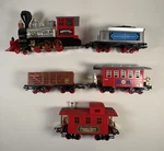 North Pole Junction Santa Christmas Train Set Blue Hat Toy Company Holiday Tree. Fixed Price $75.00.