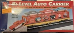 Life-like Trains Ho Scale Santa Bi-level Auto Carrier W/6 Chevy Cars #8089. Fixed Price $30.00.