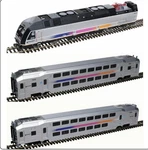 Ho Atlas Multi-level Set Nj Transit ALP-45DP #4505, Cab Car #7049, Trailer #7645. Fixed Price $549.99.