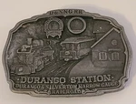 Train Railroad Durango & Silverton Station Colorado Rr Belt Buckle Vtg 80'S C+j. Fixed Price $15.79.