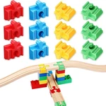 Foilswirl 12 Pcs Wooden Train Track 1.57-1.26-0.75 Inches/ 40-32-19 Mm. Fixed Price $14.29.