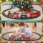 Electric Christmas Train Tracks Set Kids Steam Locomotive Engine Cargo Play Toys. Fixed Price $59.99.