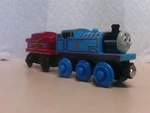 Thomas And Friends Wooden Railway Tank Engine Winter Christmas Caboose 2006. Fixed Price $25.00.