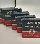 Vintage Atlas Grease Seals For Front Wheels Nos Lot Of 6 Boxes 5 Sizes. Fixed Price $18.74.