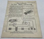 Lionel Train Instructions Sheet How Install No. 145C Track Contactor. Fixed Price $6.99.