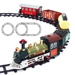 16PCS Around Christmas Tree Rocky Mountain Toy Train Set Double Track Gift. Fixed Price $39.95.
