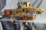 Lionel Four Piece Christmas Stocking Hanger Set Engine Gondola Boxcar & Caboose. Fixed Price $139.95.