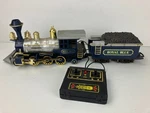 New Bright Royal Blue Locomotive Coal Tender Battery Powered Train Set *see Note. Fixed Price $17.95.