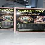 1988 New Bright Silver Rail Accessory Track Sections Of 10 Straight. Fixed Price $21.75.