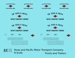 K4 N Scale Decals Texas & Pacific Box Truck Tractor Semi Trailer Black Red. Fixed Price $8.15.