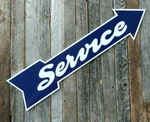 Garage Service Sign - Old Fashioned Arrow Aluminum New Retro Style Gas Decor. Fixed Price $39.95.