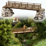 Busch 1497 Ho Scale Rustic Bridge With Pillars (laser Cut Model). Fixed Price $20.97.