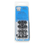 Kadee #551 Arch Bar Self Centering Trucks W/ 33" Ribbed Back Wheels (2) Ho Scale. Fixed Price $12.49.